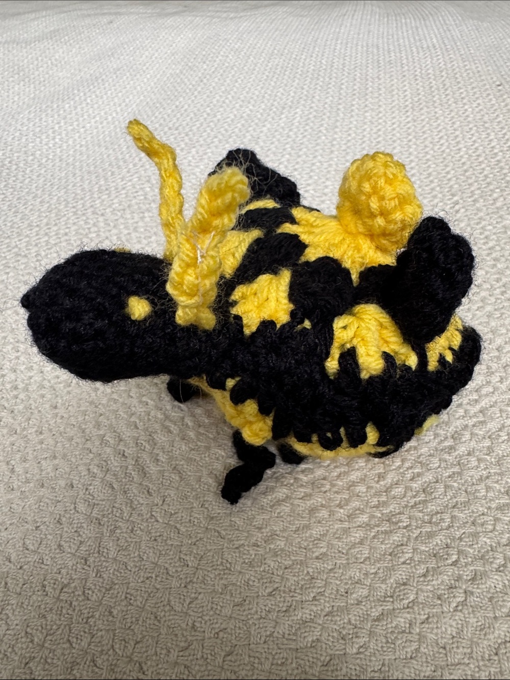 Handmade Black & Yellow Crochet Bumblebee Plush Hidden small bag